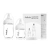Picture of Gulicola Natural Glass Baby Bottle Newborn Set, 3 oz and 5 oz with Extra Slow Flow & Slow Flow Nipple, Anti Colic, 0-3 Months, 2 Pack - White