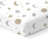 Picture of 100% Organic Cotton Fitted Sheets for Standard Crib and Toddler Mattresses/Pads 28” x 52” and up to 6” Thick. Boys and Girls. Fits, Dream On Me, Lullaby, Safety 1st, Newton, and Other Brands.