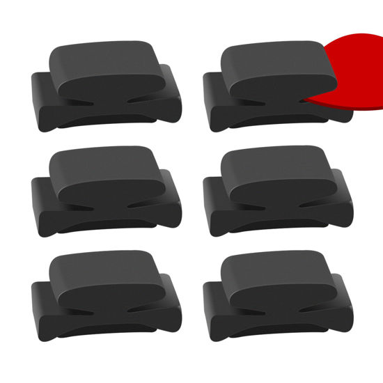 Picture of LinkIdea 6 Pack Rubber Guitar Headstock Pick Holder, Pickholder for Guitar, Bass, Ukulele (Black)