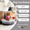 Picture of HiChen Small Dog Toy Basket, Cute Woven Basket for Shelves, Decorative Rope Storage Basket for Nursery, Baby Gift Basket for Diapers, 12 x 8 x 5 inches