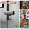 Picture of EUDEMON 1 Pack Latest French Fridge Lock French Door Refrigerator/Freezer Lock Apply to Max 3.54"(90mm) Two Door Gap Distance for Kids & Babies,Easy to Install no Tools Need or Drill (Black)