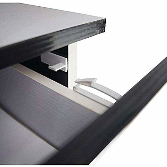Picture of Child Safety Locks, Baby Proofing Drawers Locks, Coolrunner Baby Safety Invisible Drawer Latches with Strong Adhesive for Baby Care - No Tools or Drilling Required(8 Pack)