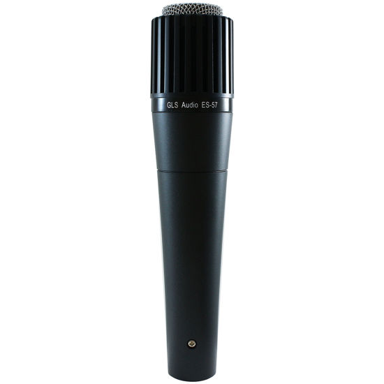 Picture of GLS Audio Instrument Microphone ES-57 & Mic Clip - Professional Series ES57 Dynamic Cardioid Mike Unidirectional - For Instruments, Drums, Percussion, Vocals, and more