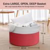Picture of MEGASKET Large Red Baskets for Storage, 22x14 Wicker Woven Storage Basket, Blanket Organizer, Kids Toy Bin Box, Bathroom Beach Towel Basket, Basket for Gifts Decor, Fireplace Living Room Decoration