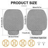 Picture of surpassme 2 Comfortable Car Seat Covers Universal Front Seat Coves for Car Accessories with Storage Pockets, Padded Car Interior Covers for Automotive, SUV, Truck, and Van (Grey)