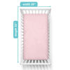 Picture of American Baby Company Fitted Crib Sheet 28" x 52", Soft Breathable Neutral 100% Cotton Jersey Sheet, Baby Pink, for Boys and Girls, Fits Crib and Toddler Bed mattresses