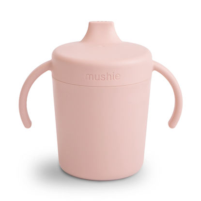 Picture of mushie Trainer Sippy Cup | Made in Denmark | Leak Resistant Twist-Off Lid & Handles | 6 Months + (Blush)