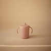 Picture of mushie Trainer Sippy Cup | Made in Denmark | Leak Resistant Twist-Off Lid & Handles | 6 Months + (Blush)