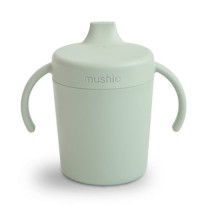 Picture of mushie Trainer Sippy Cup | Made in Denmark | Leak Resistant Twist-Off Lid & Handles | 6 Months + (Sage)