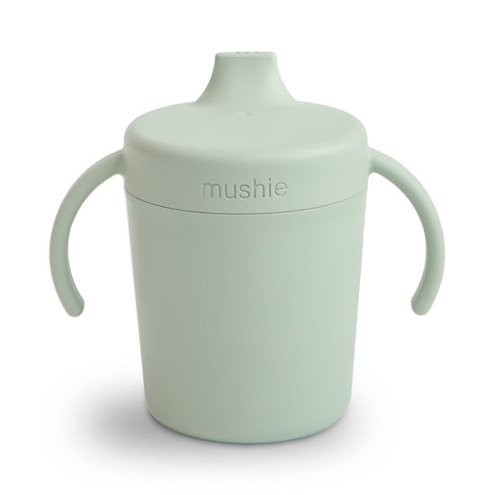 Picture of mushie Trainer Sippy Cup | Made in Denmark | Leak Resistant Twist-Off Lid & Handles | 6 Months + (Sage)
