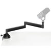 Picture of InnoGear Low Profile Mic Arm Boom Microphone Stand for Fifine AM8 K669B Elgato Blue Yeti HyperX QuadCast AT2020 Shure SM58 SM7B, with Shock Mount Mic Clip 3/8" to 5/8" Adapter (Black)