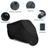 Picture of XYZCTEM Motorcycle Cover -Waterproof Outdoor Storage Bag,Made of Heavy Duty Material, Fits up to 108" Harley Davison and All Motors(Black& Lockholes& Professional Windproof Strap)