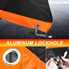 Picture of XYZCTEM Motorcycle Cover,All Season Black&Orange Waterproof Outdoor Sun Motorcycle Cover,Fits up to 91" Motors