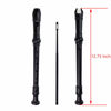 Picture of Kasteco 6 Pack German Style 8 Hole-3 Piece Descant Soprano Recorders with Cleaning Rod, Black Storage Bag, ABS Material (6 Colors)