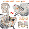 Picture of Shopping Cart Cover for Baby Grocery Cart Cover for Baby boy and Baby Girl, High Chair Cover for Baby and Toddler, Baby Registry Gift - Waterproof - Extra Large - Cotton - Double Sided (Orange)