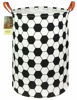 Picture of HUNRUNG Laundry Hamper,Large Canvas Fabric Lightweight Storage Basket Toy Organizer Dirty Clothes Collapsible Waterproof for College Dorms, Children Bedroom,Bathroom（Roud-Football）