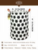 Picture of HUNRUNG Laundry Hamper,Large Canvas Fabric Lightweight Storage Basket Toy Organizer Dirty Clothes Collapsible Waterproof for College Dorms, Children Bedroom,Bathroom（Roud-Football）