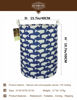 Picture of HUNRUNG Laundry Hamper,Large Canvas Fabric Lightweight Storage Basket Toy Organizer Dirty Clothes Collapsible Waterproof for College Dorms, Children Bedroom,Bathroom (Rould Blue Whale)