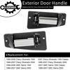 Picture of Exterior Door Handles, Chrome Metal Lever, Compatible with 1999-2007 Chevy Silverado, GMC Sierra 1500 2500 3500, Extended Cab Rear Left Driver and Right Passgenger Side | Replace# 15758171, 15758172