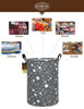 Picture of HUNRUNG Laundry Hamper,Large Canvas Fabric Lightweight Storage Basket Toy Organizer Dirty Clothes Collapsible Waterproof for College Dorms, Children Bedroom,Bathroom（Round star）
