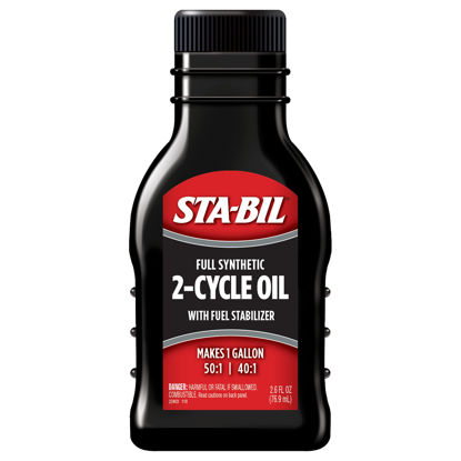 Picture of STA-BIL Full Synthetic 2-Cycle Oil - With Fuel Stabilizer For Up To 12 Months Protection - 1 Gallon Multi-Mix - 50:1/40:1 Mix Ratios - Low Smoke Formula, 2.6 fl. oz. (22403)