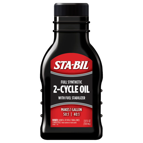 Picture of STA-BIL Full Synthetic 2-Cycle Oil - With Fuel Stabilizer For Up To 12 Months Protection - 1 Gallon Multi-Mix - 50:1/40:1 Mix Ratios - Low Smoke Formula, 2.6 fl. oz. (22403)
