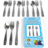 Picture of 12 Piece Stainless Steel Kids Silverware Set - Child and Toddler Safe Flatware - Kids Utensil Set - Metal Kids Cutlery Set Includes 4 Small Kids Spoons, 4 Forks & 4 Knives