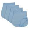 Picture of Arnzion Baby Burp Cloths Baby Burp Set Curved Absorbent and Soft Valuable 4 Pack Double Layers (Blue)