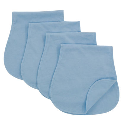 Picture of Arnzion Baby Burp Cloths Baby Burp Set Curved Absorbent and Soft Valuable 4 Pack Double Layers (Blue)