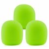 Picture of LEFXMOPHY SM58 Pop Filter，Mic Foam Replacement for Shure SM58 Vocal Microphone Windscreen, Green Noise-cancellation Windsock Cover 3-pack