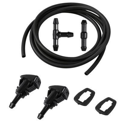 Picture of GZZTORES Windshield Washer Nozzles Kit-Windshield Washer Sprayer Nozzle with 79-Inch Washer Hose and Connectors Replacement for Chrysler Dodge ram