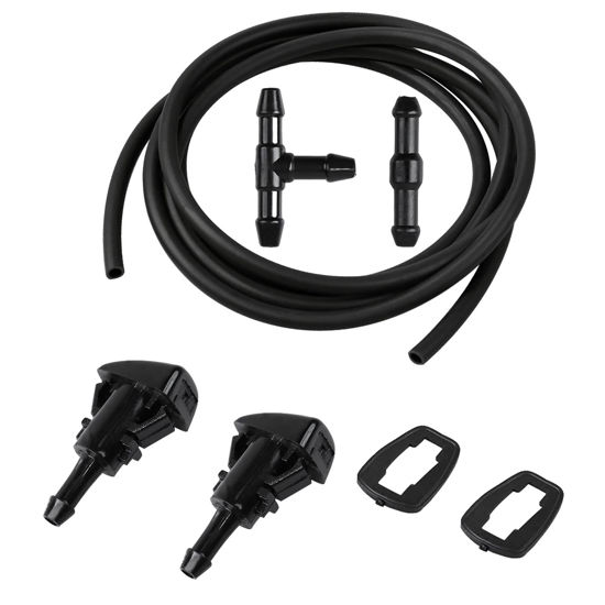 Picture of GZZTORES Windshield Washer Nozzles Kit-Windshield Washer Sprayer Nozzle with 79-Inch Washer Hose and Connectors Replacement for Chrysler Dodge ram