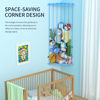 Picture of Befayoo Corner Stuffed Animal Storage Plush Toy Organizer - Kids Room Stuffed Animal Holder with Length Adjustable - Large Plush Toys Wall Hanging Storage Shelf for Nursery Playroom Bedroom(Blue)