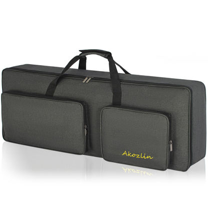 Picture of AKOZLIN 49-Key Padded Keyboard Gig Bag Portable Electric Piano Keyboard Case Foldable Bag For 49-Note 54 Key Keyboard 36.6”×14.2”×4.8”