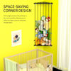 Picture of Corner Stuffed Animal Storage Toy Organizer - Kids Room Stuffed Animal Holder with Length Adjustable - Large Corner Plush Toys Wall Hanging Storage for Nursery Playroom Bedroom(Space Black)