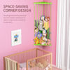 Picture of Corner Stuffed Animal Storage Toy Organizer - Kids Room Stuffed Animal Holder Length Adjustable Plushie Toys Shelf - Large Corner Plush Toys Wall Hanging Storage for Nursery Playroom Bedroom(Green)