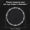 Picture of 2PCS Bling Car Cup Coaster, Universal Vehicle Cup Holder Insert Coaster, 2.75 inch Rhinestone Anti Slip Silicone Car Accessories, Suitable for Most Car Interior, Gift for Women