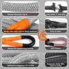 Picture of HOKINETY Kinetic Recovery Tow Rope: 1-1/8" x 20ft 48000LBS Snatch Strap with Soft Shackles Heavy Duty Offroad Towing Straps Kit for Trucks SUV UTV ATV Tractor Car Jeep - Gray