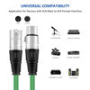 Picture of DREMAKE Audio 50 Foot XLR Cable Snake Cord-3Pin XLR Male to XLR Female Balanced Speaker Cable for Microphone, Stage, Studio Cable - Green