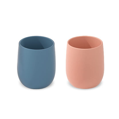 Picture of Toddler Cups Silicone Training Cup for Infants and Toddlers, Kids Mini Open Cups, NO BPA, Unbreakable, 100% Silicone for Baby Led Weaning & Independent Drinking 3oz, 2 Count, 4 Months+