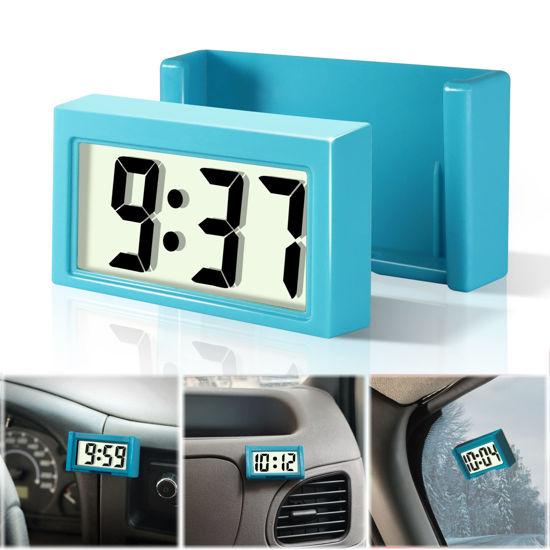 Picture of Betus Car Dashboard Digital Clock - Vehicle Adhesive Clock with Jumbo LCD Time & Day Display - Mini Automotive Stick On Watch for Car Truck Dashboard & Air Vent