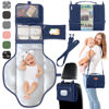 Picture of Portable Changing Pad for Baby, Travel Diaper Changing Pad for Newborn, Large Waterproof Baby Changing Mat, Foldable & Detachable Diaper Changing Station with Baby Wipes Pockets, Baby Stuff by Pillani