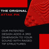 Picture of Attak Structured Guitar Pick By Acoustik Attak, Medium Guitar Pick, Unique Tone (10 Pack)