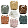 Picture of Mama Koala 3.0 Cloth Diapers for Babies with AWJ Lining, 6 Pack with 6 Natural Cloth Diaper Inserts - Reusable and Washable Pocket Diapers (Hope in The Desert)