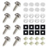 Picture of 8Sets Screws for License Plates, License Plate Screw Kit, Stainless Steel License Plate Screws, Car Accessories Rust-Proof & Anti-Rattle License Plate Bolts Fits for Front Rear Frame Holder Mounting