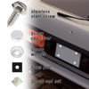 Picture of 8Sets Screws for License Plates, License Plate Screw Kit, Stainless Steel License Plate Screws, Car Accessories Rust-Proof & Anti-Rattle License Plate Bolts Fits for Front Rear Frame Holder Mounting
