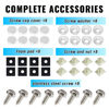 Picture of 8Sets Screws for License Plates, License Plate Screw Kit, Stainless Steel License Plate Screws, Car Accessories Rust-Proof & Anti-Rattle License Plate Bolts Fits for Front Rear Frame Holder Mounting