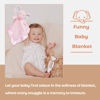 Picture of MOVEPAI Pink Elephant Baby Security Blanket Loveys for Babies Girls, 16" Soft Baby Lovey Blanket, Baby Snuggle Stuffed Animals Blankie, Baby Girls Gifts for Infant and Toddler