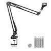Picture of NEEWER Microphone Arm Stand, Suspension Boom Scissor Mic Arm Stand with 3/8" to 5/8" Screw and Cable Ties Compatible with Blue Yeti Snowball Yeti X Quadcast, etc. Max Load 3.3lb/1.5kg (Black)