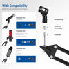 Picture of NEEWER Microphone Arm Stand, Suspension Boom Scissor Mic Arm Stand with 3/8" to 5/8" Screw and Cable Ties Compatible with Blue Yeti Snowball Yeti X Quadcast, etc. Max Load 3.3lb/1.5kg (Black)